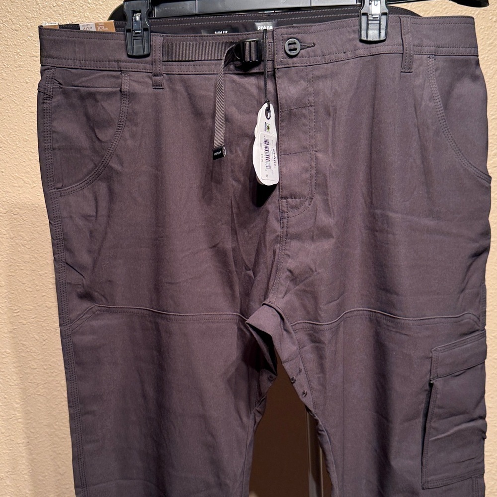 Men’s gray cargo hiking pants slim fit extra stretch size 40/34 $95.00 - Picture 2 of 10